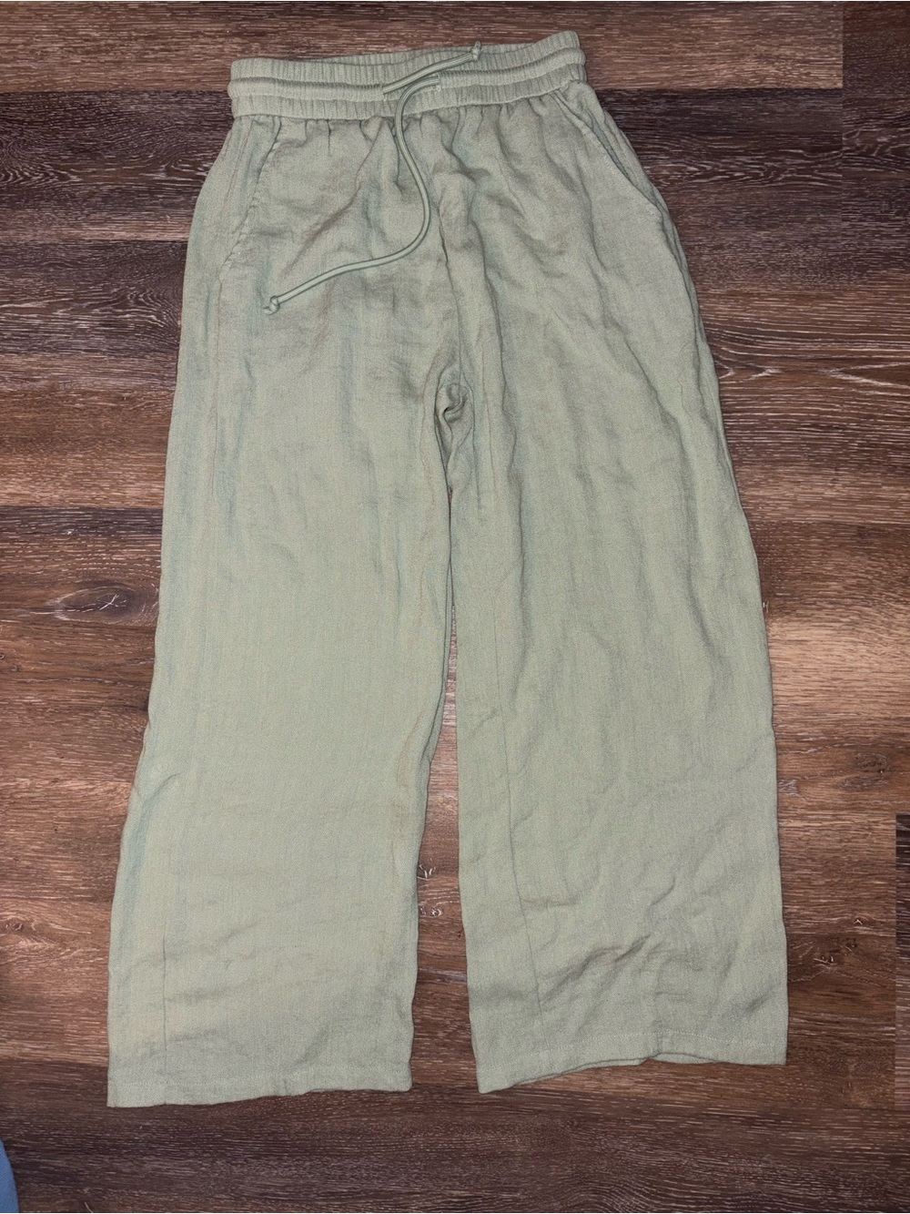 HALARA Women's Sage Green Wide Leg Drawstring Trousers